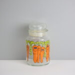 アンカーホッキング　ガラス　ヒルディー　キャニスター　ジャー　ヴィンテージ Anchor Hocking” Hildi Glass jar アンカーホッキング ヒルディ ガラス