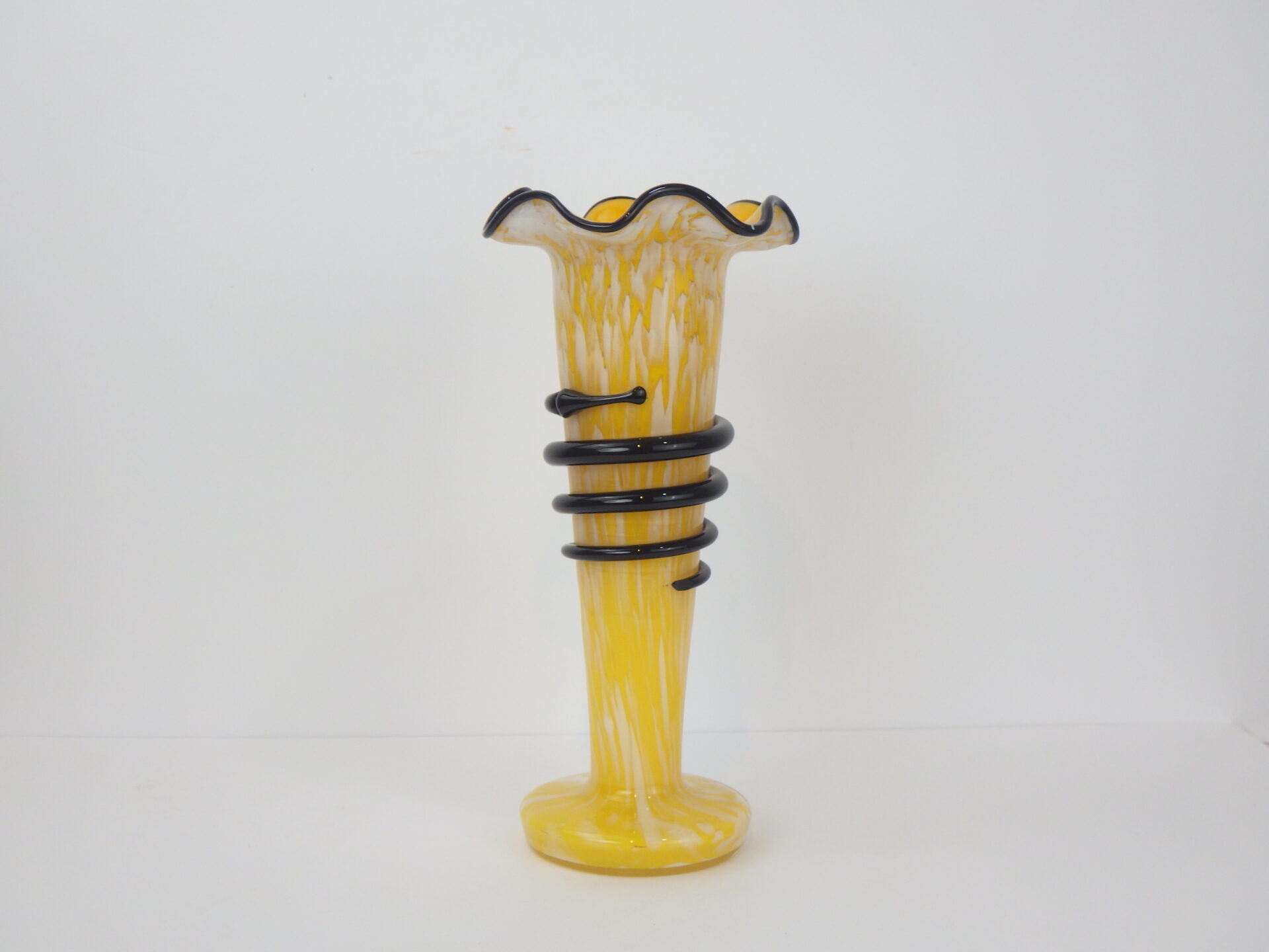 Vintage Art Glass Vase（H21.5cm） ビンテージ ガラス フラワー