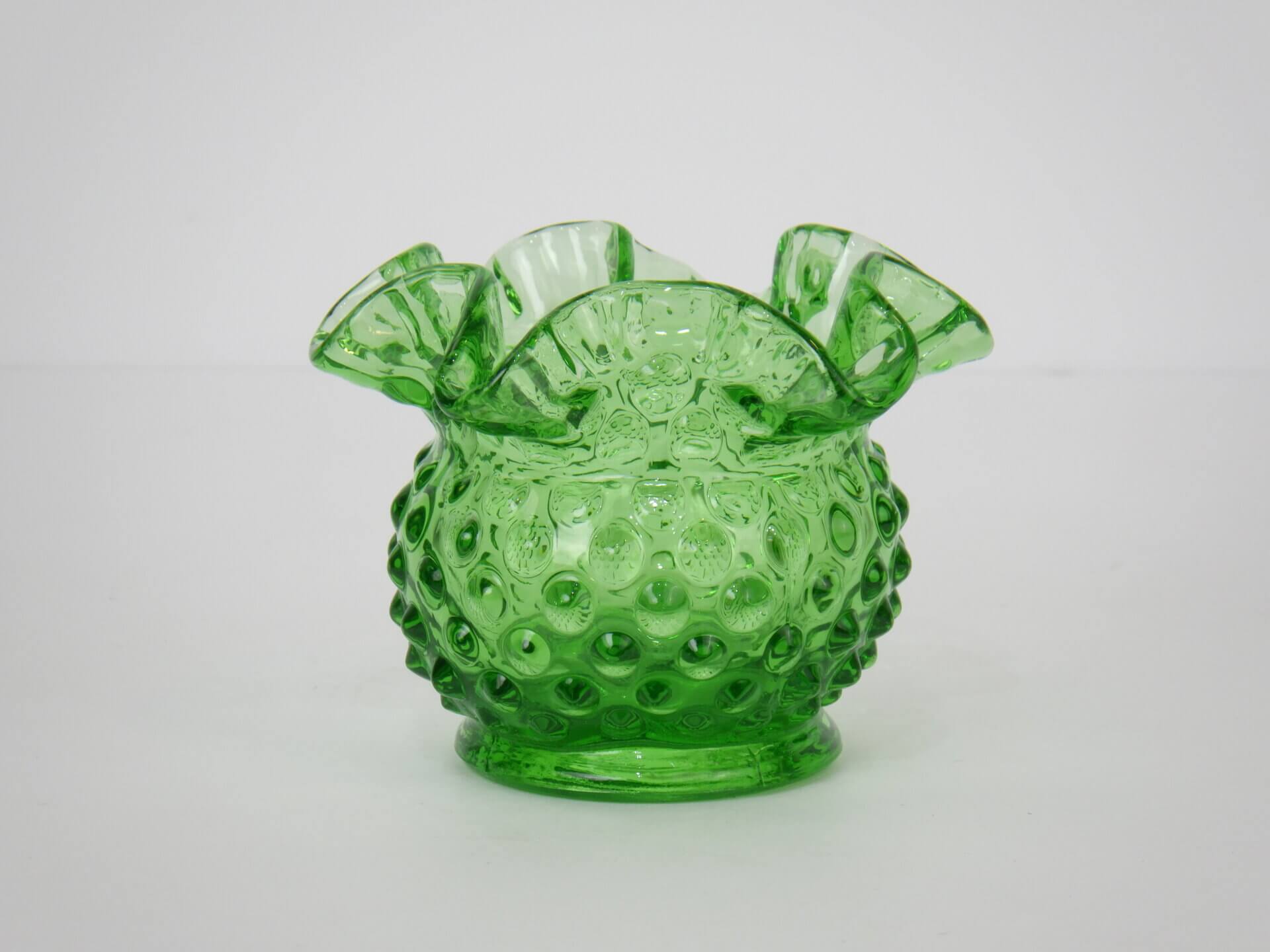 Fenton” Vintage Art Glass Vase（H7.8cm）ビンテージ ガラス フラワー