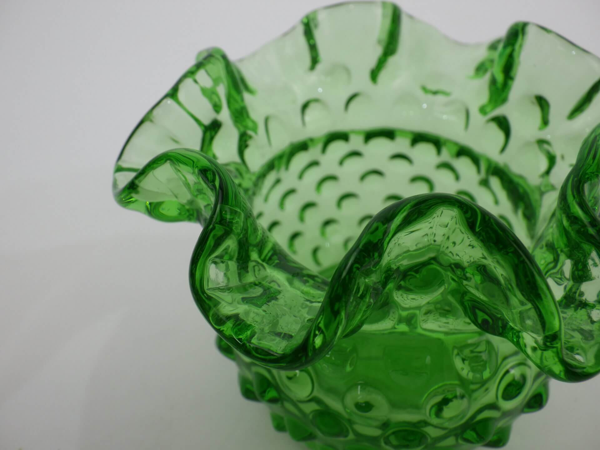 Fenton” Vintage Art Glass Vase（H7.8cm）ビンテージ ガラス フラワー