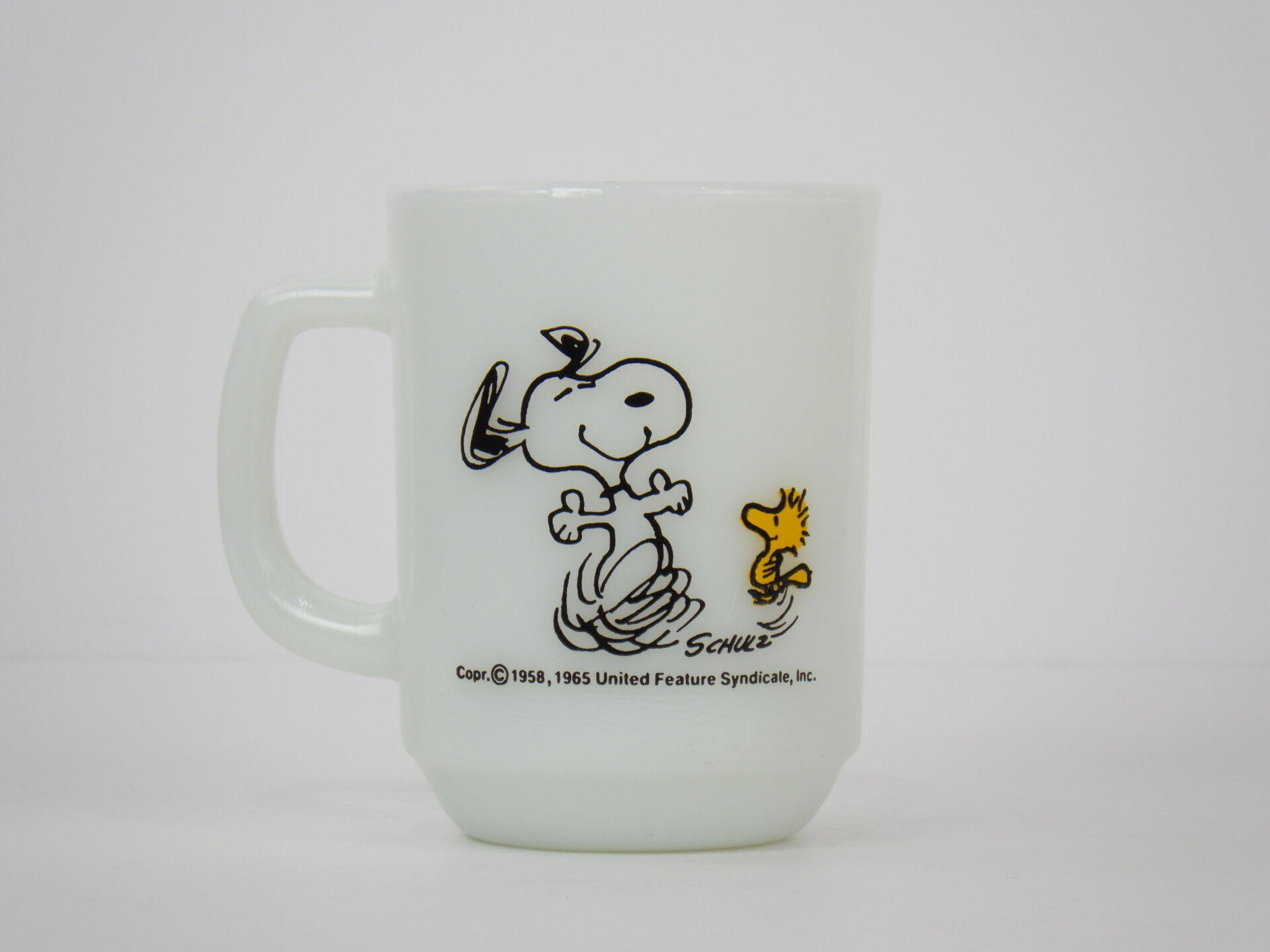 Fire king” Snoopy Joy 9oz Mug ファイヤーキング スヌーピー ジョイ 9 Fire king” Snoopy Joy 9oz Mug ファイヤーキング スヌーピー ジョイ 9